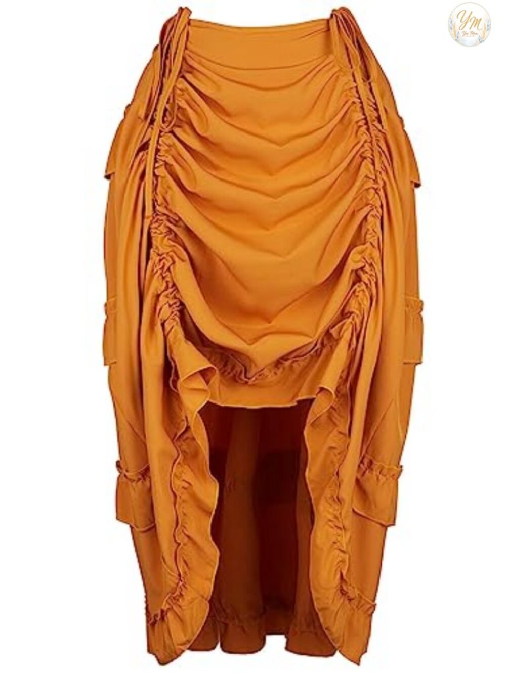 Steampunk High Low Ruffled Corset Skirt Ren Faire Cosplay Pirate Costume